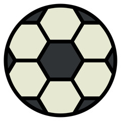 soccer filled outline style icon