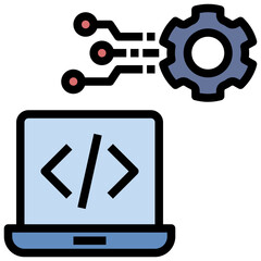 software filled outline style icon