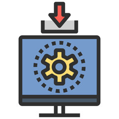 software filled outline style icon