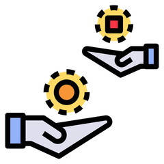 trade filled outline style icon