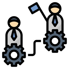 training filled outline style icon