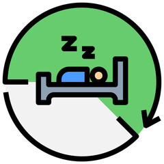 sleep filled outline style icon