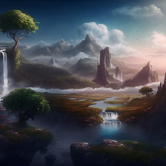 fantasy nature landscape, background