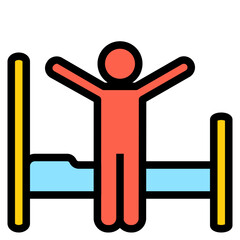 wake filled outline style icon