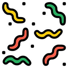 worm filled outline style icon