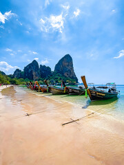 Railay and Phra nang Cave Beach in Krabi, Thailand