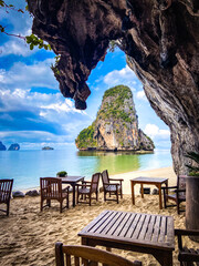 Restaurant in Railay Beach in Krabi, Thailand
