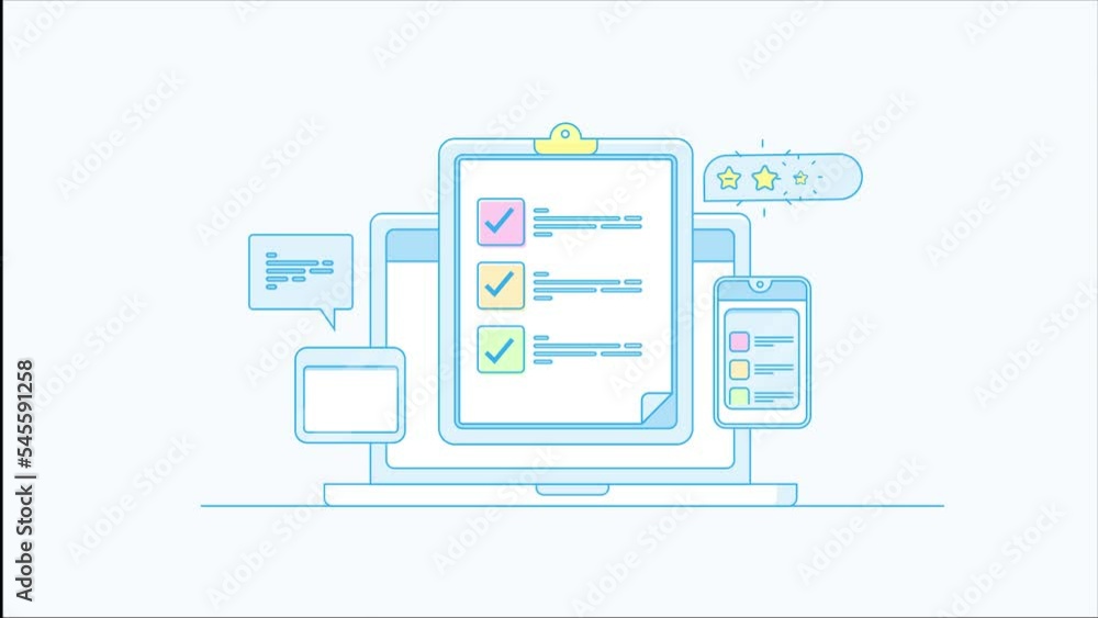Poster business checklists, do list application software version for desktop and mobile concept, productivi