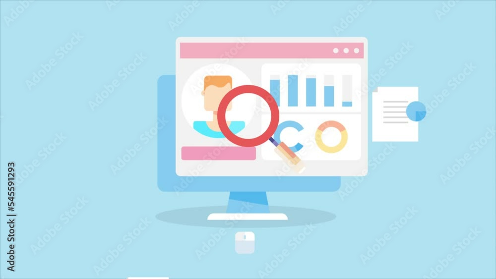 Poster market competitor data analysis software displays information statistics on dashboard, business moni