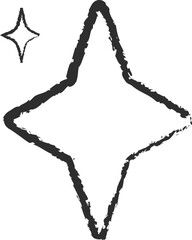 Fototapeta premium Abstract star twinkle pattern. White chalk style starburst shine pattern. School carnival celebration fireworks explosion, birthday party festive decoration,