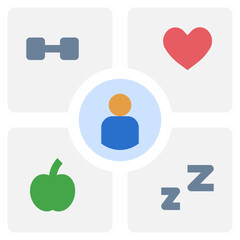 take care flat style icon