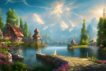 Obraz premium castle in the morning