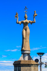 The Imperia statue at the Lake Constance harbour of Konstanz, Germany