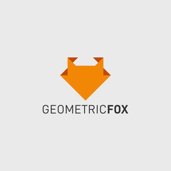 Abstract Geometric Fox Logo Design