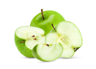 Green apple isolated on transparent png