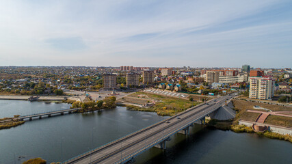 Fototapeta na wymiar view of the river drone