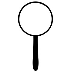 Magnifying glass icon on white background. Great for zooming in on small objects. Flat design