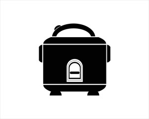 the design of rice cooker a tool or place or container that is usually used for cooking or cooking rice so that it becomes ordinary rice to be used by plugging it into an electric socket