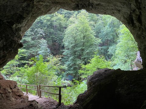 The cave Muzeva hisa in the significant landscape of the Devil's Passage canyon - Croatia (&Scaron;pilja Muževa hi&scaron;a ili Muževa hi&scaron;ica u kanjonu Vražji prolaz, Skrad - Gorski kotar, Hrvatska)
