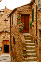 Fototapeta na wymiar Montisi, borgo medievale in provincia di Siena. Toscana, Italy