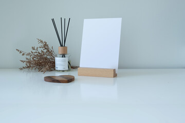 Natural day light table top background, backdrop stage for product display