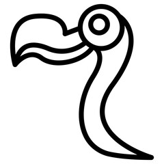 flamingo cartoon cute icon