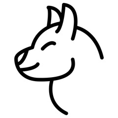 wolf cartoon cute icon