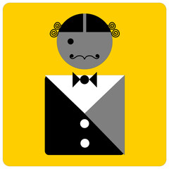 Court person icon design art vector