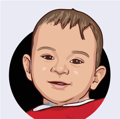 Portrait of a child vector
