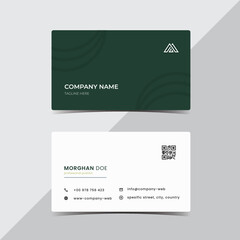 Fototapeta na wymiar simple professional green business card design template
