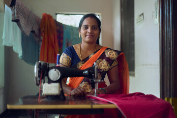 Indian women stitching cloths - woman's empowerment