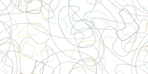 Chaotic Simple Seamless Pattern Textile One Line