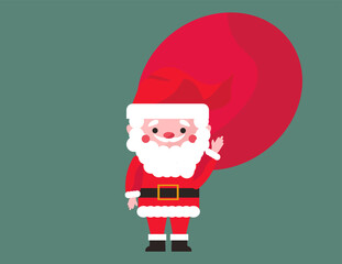 可愛いサンタさん。ベクターイラスト