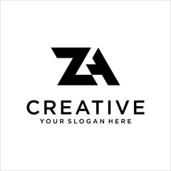 Abstract letter ZA logo. Creative Modern Letters Vector Icon Logo Illustration.