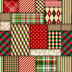 Obraz premium Patchwork textile pattern. Seamless quilting design background.