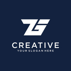 ZS Letter Logo Design Template