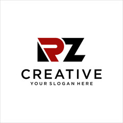 initial letter ZR logo design. vector logo for business and company identity.
