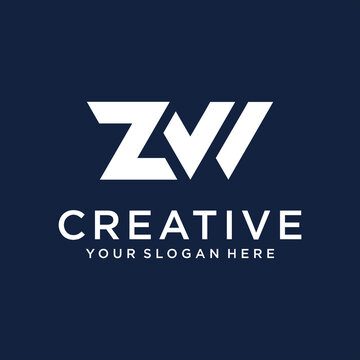 ZW Letter Logo Design Template
