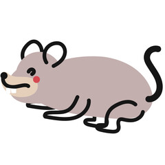 cute mouse childish vector element