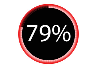 79% info graph vector illustration.
