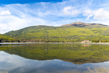 Fototapeta premium Morales reservoir in Rozas de Puerto Real. Madrid. Spain