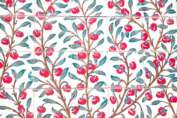 Tile seamless pattern with cherry