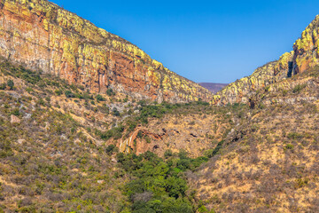 Beautiful rugged mountains at the Abel Erasmus Pass, South Africa.