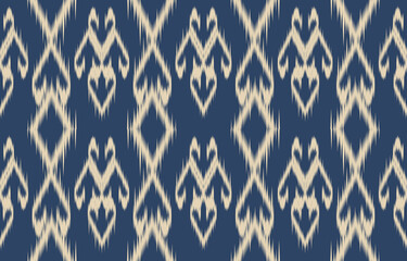 Ethnic abstract ikat art. Fabric Morocco, geometric ethnic pattern seamless  color oriental. Background, Design for fabric, curtain, carpet, wallpaper, clothing, wrapping, Batik, vector illustration