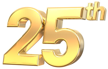 anniversary gold 3d render