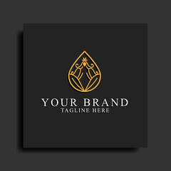 Modern minimalist logo for beauty or yoga, business logo design