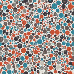 Abstract seamless pattern. Irregular colored circles on a light background. - 545608436
