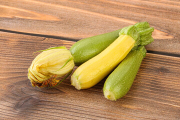 Raw baby organic zucchini heap