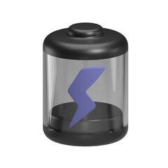 black low battery 3d icon