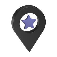 black location 3d icon